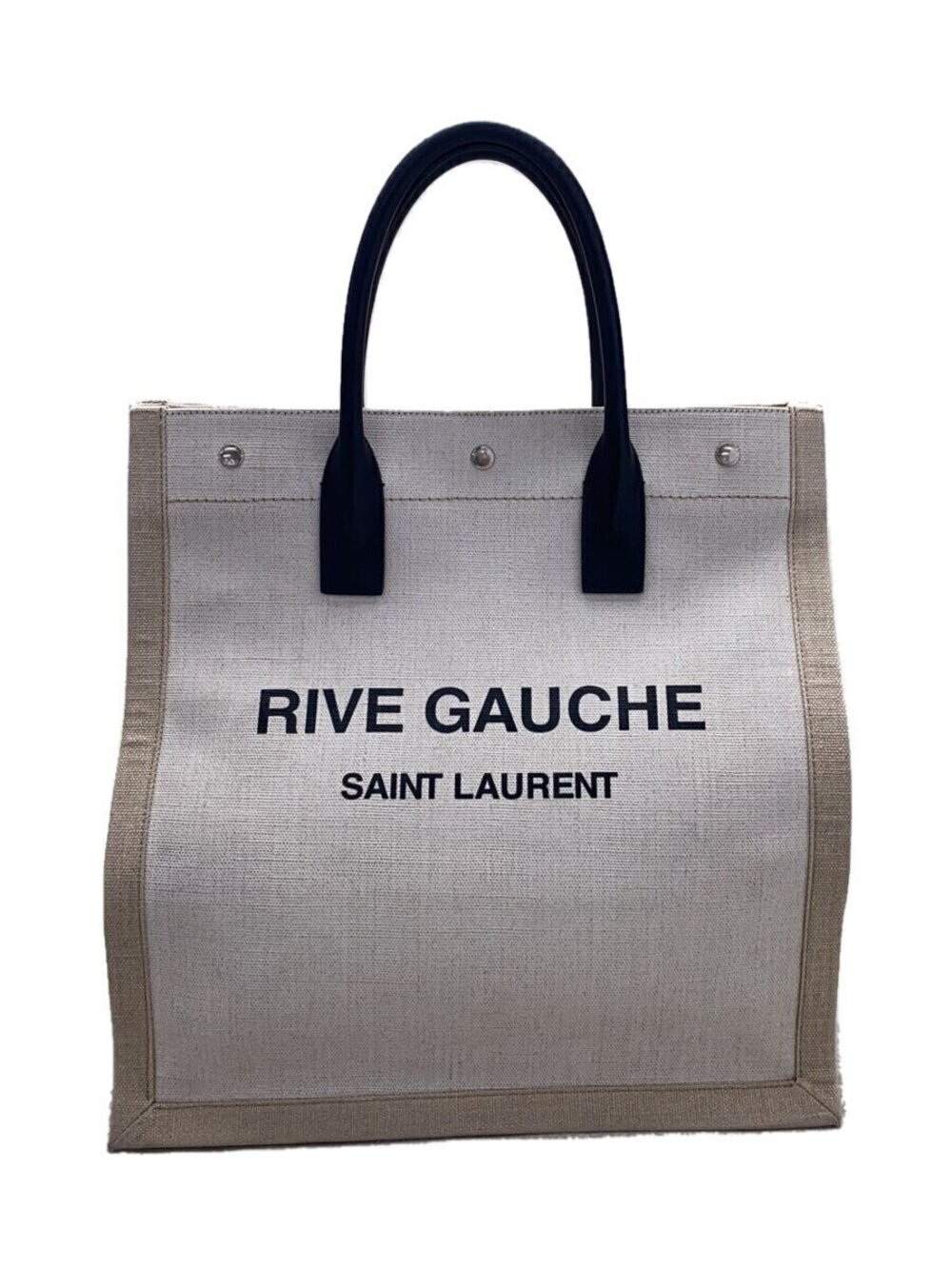 Saint Laurent Rive Gauche North South Tote Bag rolled leather Tan